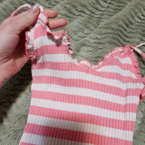 Striped Ribbed Summer Dress - Picture 2 of 4